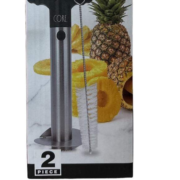 NEW Rae Dunn CORE Pineapple Corer with Brush  🍍🍍🍍 - Picture 5 of 6